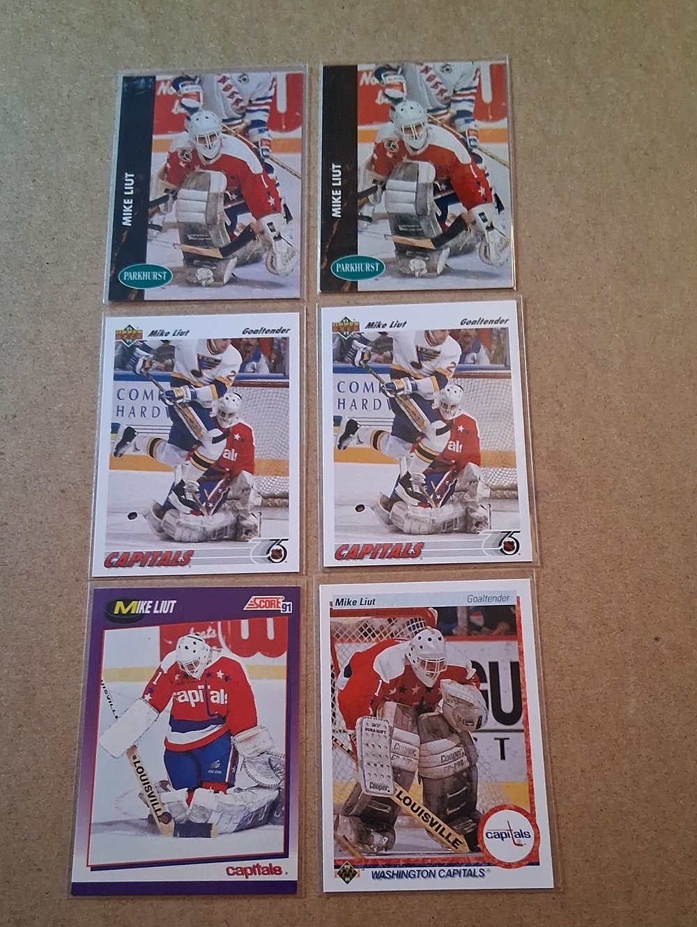 Mike Liut Washington Capitals Hockey Card Lot - Red/White Set